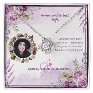 Personalised - Forever Love Knot Necklace (Yellow & White Gold ) Toktack Gifts